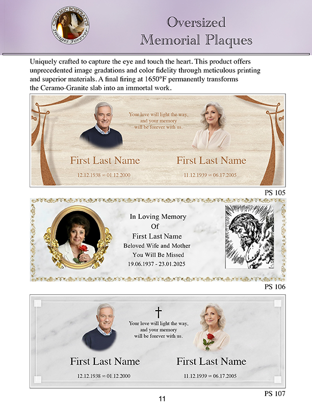 Oversized Memorial Plaques